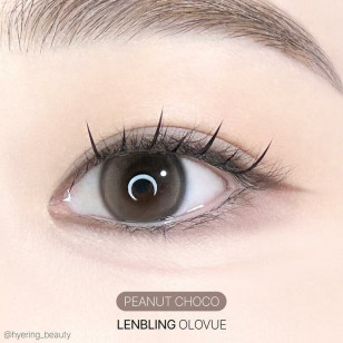 【散光】Lenbling Eye Only 1 Month Olovue Peanut Choco 每月抛棄散光彩妝隱形眼鏡